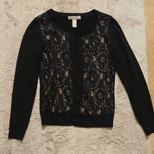 Banana Republic Black Lace Cardigan